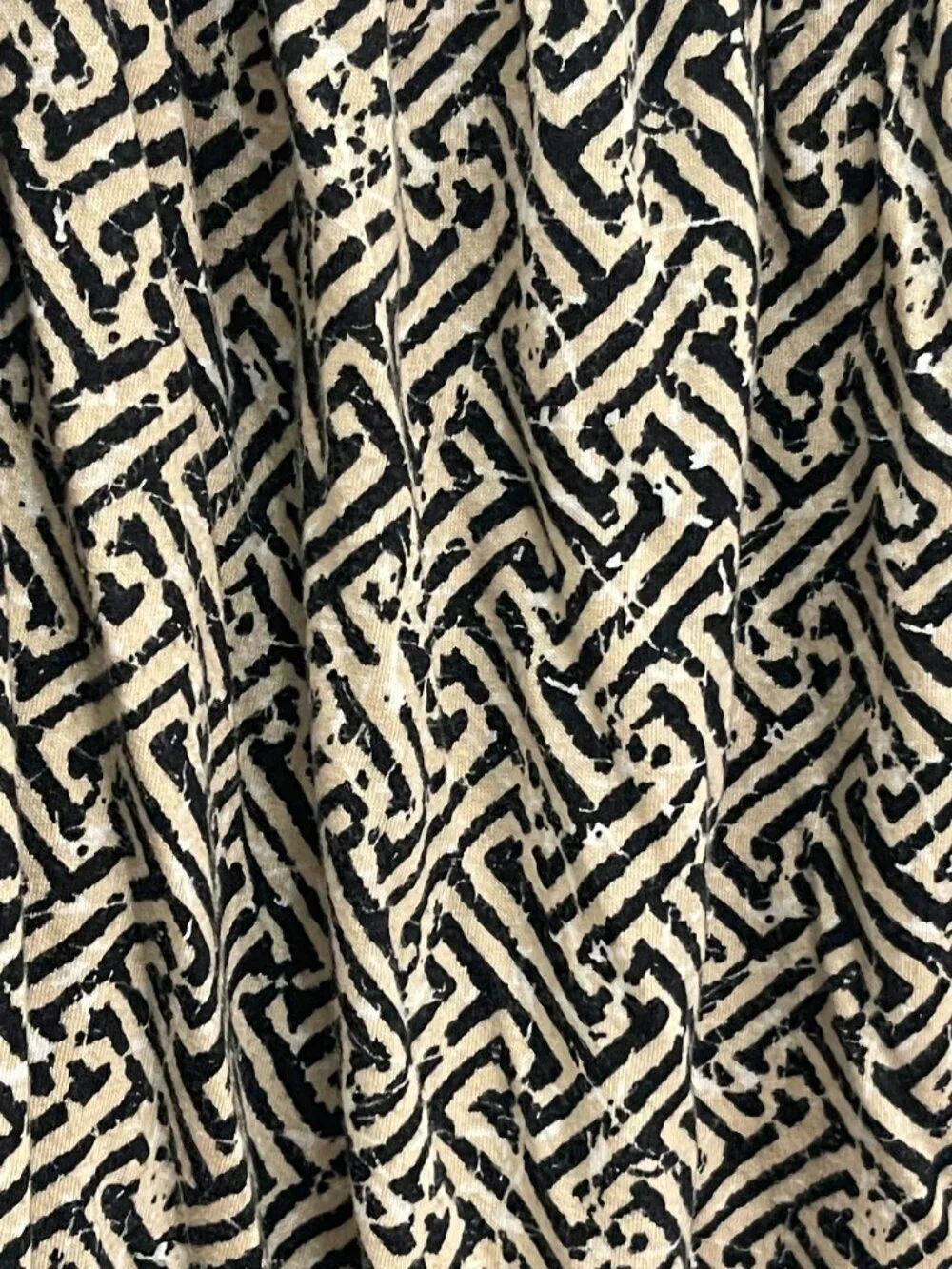 MICHAEL Michael Kors Chain Link Print Square Neck Blouse, Size L
